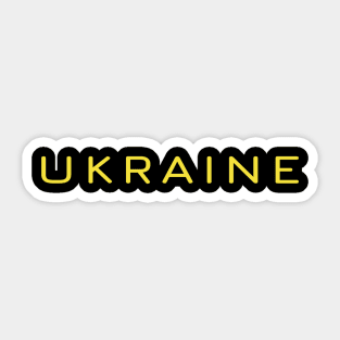 Ukrainian Patriotic Design With the Word Ukraine Sticker